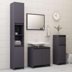 Madden Wooden Bathroom Furniture Set In Grey