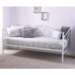 Malham Metal Single Day Bed In White