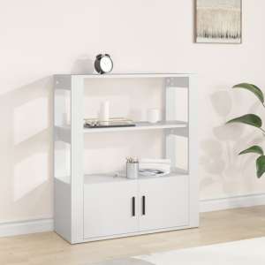 Madison Wooden Shelving Unit With 2 Doors In White