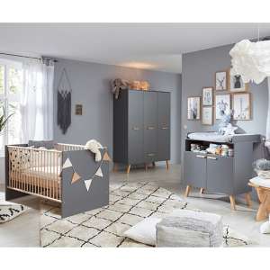 Magz Baby Room Wooden Furniture Set In Grey