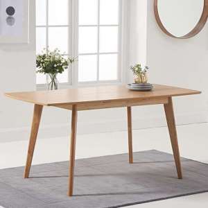 Seethes Rectangular Extending Wooden Dining Table In Oak