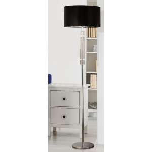 Maia Silver Inner Floor Lamp With Black Shade