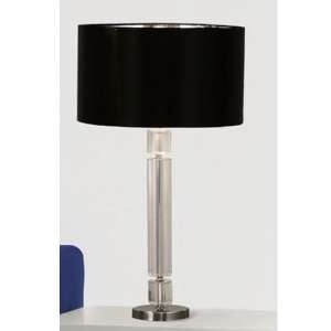 Maia Silver Inner Table Lamp With Black Shade