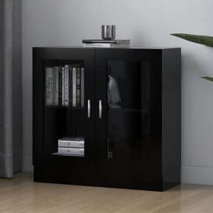 Maili Wooden Display Cabinet With 2 Doors In Black