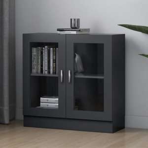 Maili Wooden Display Cabinet With 2 Doors In Grey