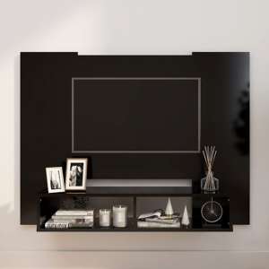 Maisie Wooden Wall Hung Entertainment Unit In Black