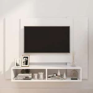 Maisie Wooden Wall Hung Entertainment Unit In White