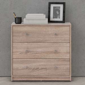 Maiton Wooden Chest Of 3 Drawers In Truffle Oak