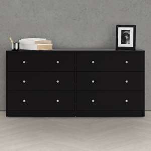 Maiton Wooden Chest Of 6 Drawers In Black