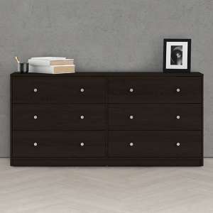 Maiton Wooden Chest Of 6 Drawers In Coffee