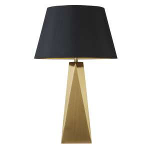 Maldon 1 Light Table Lamp In Black Shade With Gold Interior