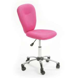Mali Fabric Height Adjustable Office Chair In Pink