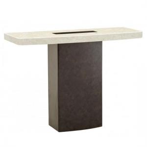 Malissa Marble Console Table Rectangular In Cream And Brown