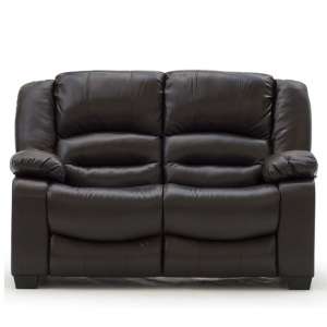 Malou 2 Seater Sofa In Brown Faux Leather