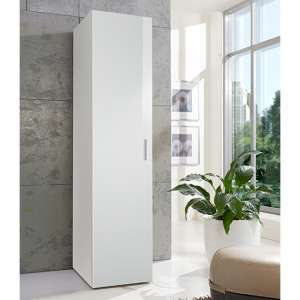 Malta Large Wooden Wardrobe In High Gloss White