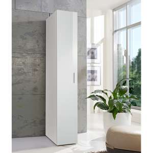 Malta Wooden Wardrobe In High Gloss White