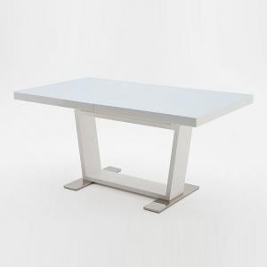 Manhattan Extendable Dining Table With White Glass And Gloss