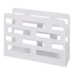 Mannheim Metal Magazine Rack In White