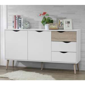 Appleton Large Sideboard In White And Oak