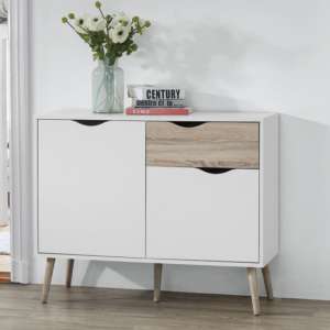 Appleton Small Sideboard In White And Oak