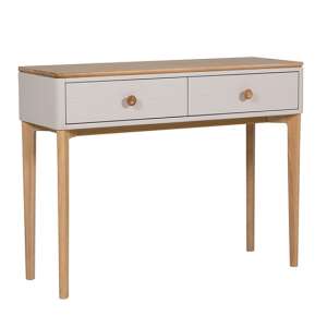Maral Wooden Console Table With 2 Drawers In Cashmere Oak