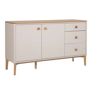 Maral Wooden Sideboard With 2 Doors 3 Drawers In Cashmere Oak