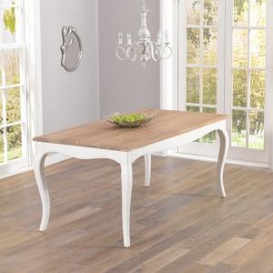 Marco 175cm Wooden Dining Table In Acacia And Ivory