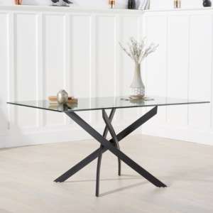 Marinna Rectangular 120cm Glass Dining Table In Clear