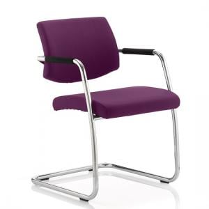 Marisa Office Chair In Purple With Cantilever Frame