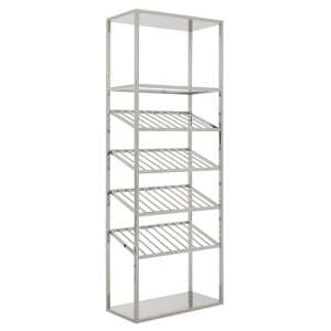 Markeb Stainless Steel Bar Shelving Unit In Silver