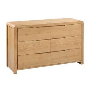 Camber Wooden Wide Chest Of Drawers In Waxed Oak Finish