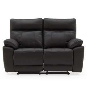 Marquess Recliner 2 Seater Sofa In Black Faux Leather