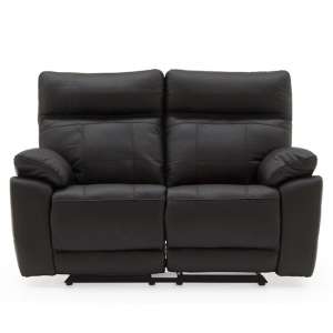Posit Recliner Leather 2 Seater Sofa In Black