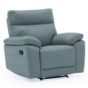 Marquess Recliner Sofa Chair In Blue Faux Leather