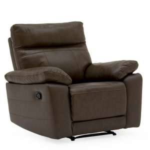 Marquess Recliner Sofa Chair In Brown Faux Leather