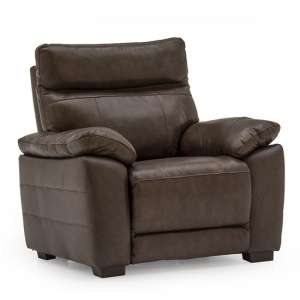 Posit Leather 1 Seater Sofa In Brown