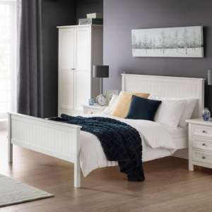 Marquis Contemporary Wooden Double Bed In White