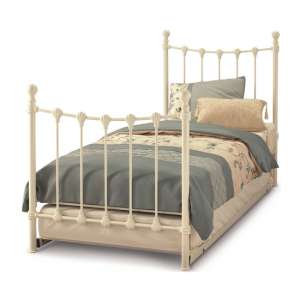 Marseille Metal Single Bed With Guest Bed In Ivory Gloss