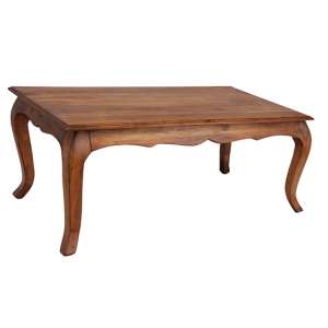 Majora Wooden Coffee Table In Brunt Oak