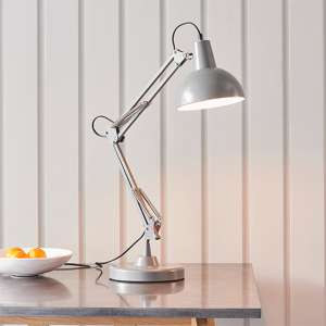 Marshall Task Table Lamp In Slate Grey And Satin White