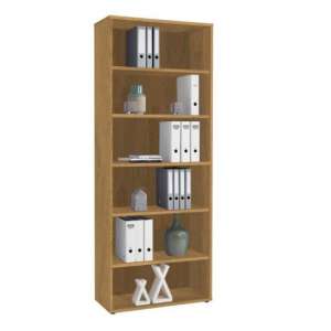 Marston Wooden Shelving Unit Tall In Old Oak With 5 Shelf