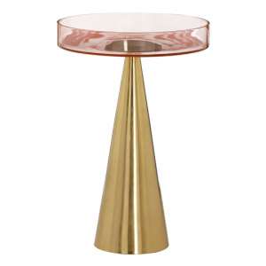 Itonda Large Glass Top Side Table With Iron Base   