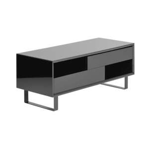 Martos High Gloss Coffee Table With 2 Drawers In Black