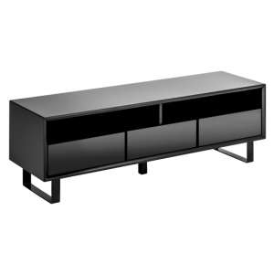 Martos High Gloss TV Stand With 3 Drawers In Black