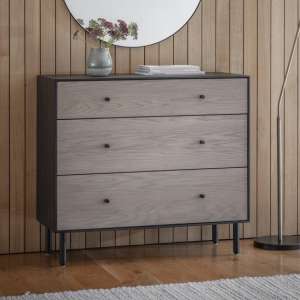 Marvale Chest Of Drawer With Metal Frame And Three Drawers