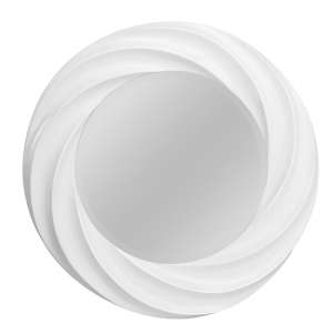 Mattidot Round Wall Mirror In White