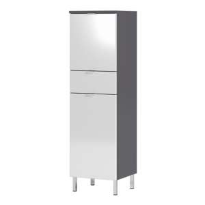 Mauresa Storage Cabinet In Graphite And White High Gloss
