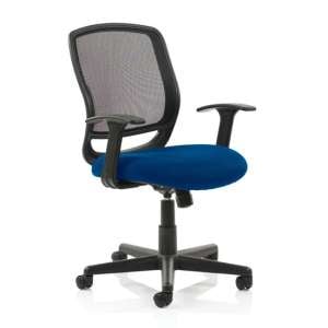 Mave Task Black Back Office Chair With Stevia Blue Seat