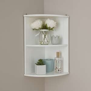 Catford Wooden Wall Mounted Shelving Unit In White