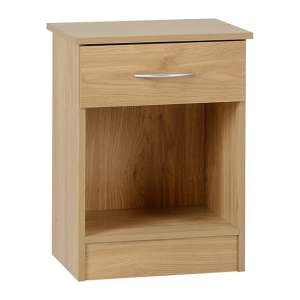 Mazi Wooden Bedside Cabinet With 1 Drawer In Oak Effect